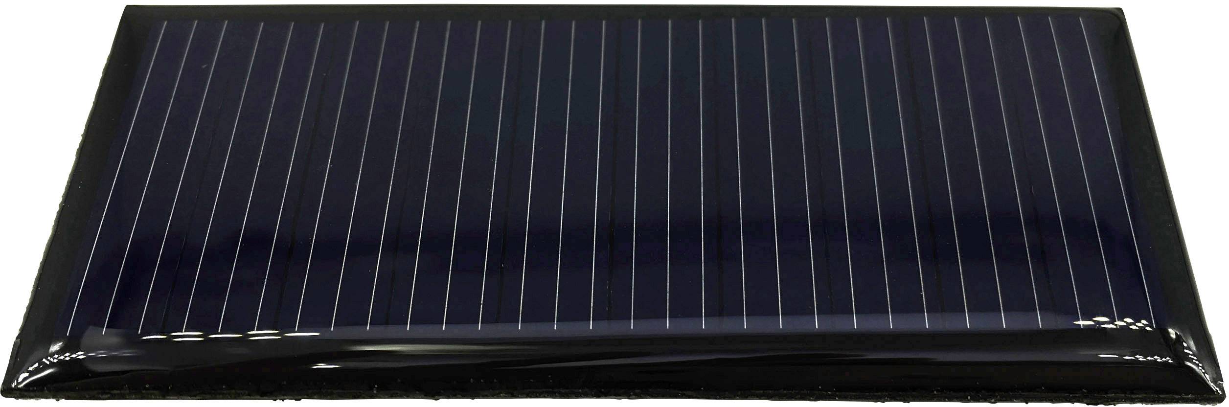 Schwarzes Solarpanel mit schmalen, parallelen Linien.