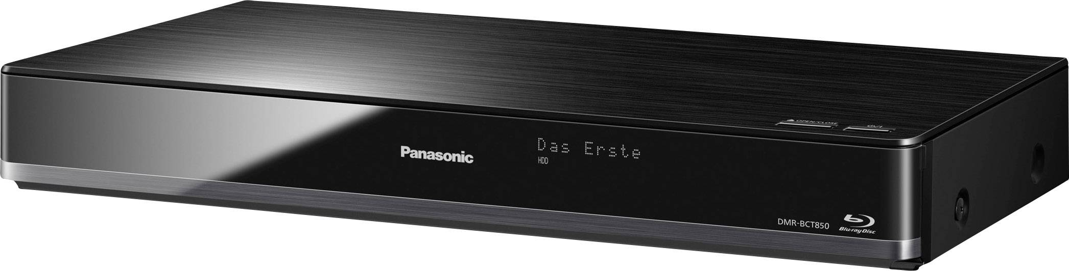 Panasonic DMR-BCT850 3D-Blu-ray-Recorder mit Festplattenrecorder 1 TB Twin-HD DVB-C Tuner, WLAN, Ultra HD Upscaling Schwarz
