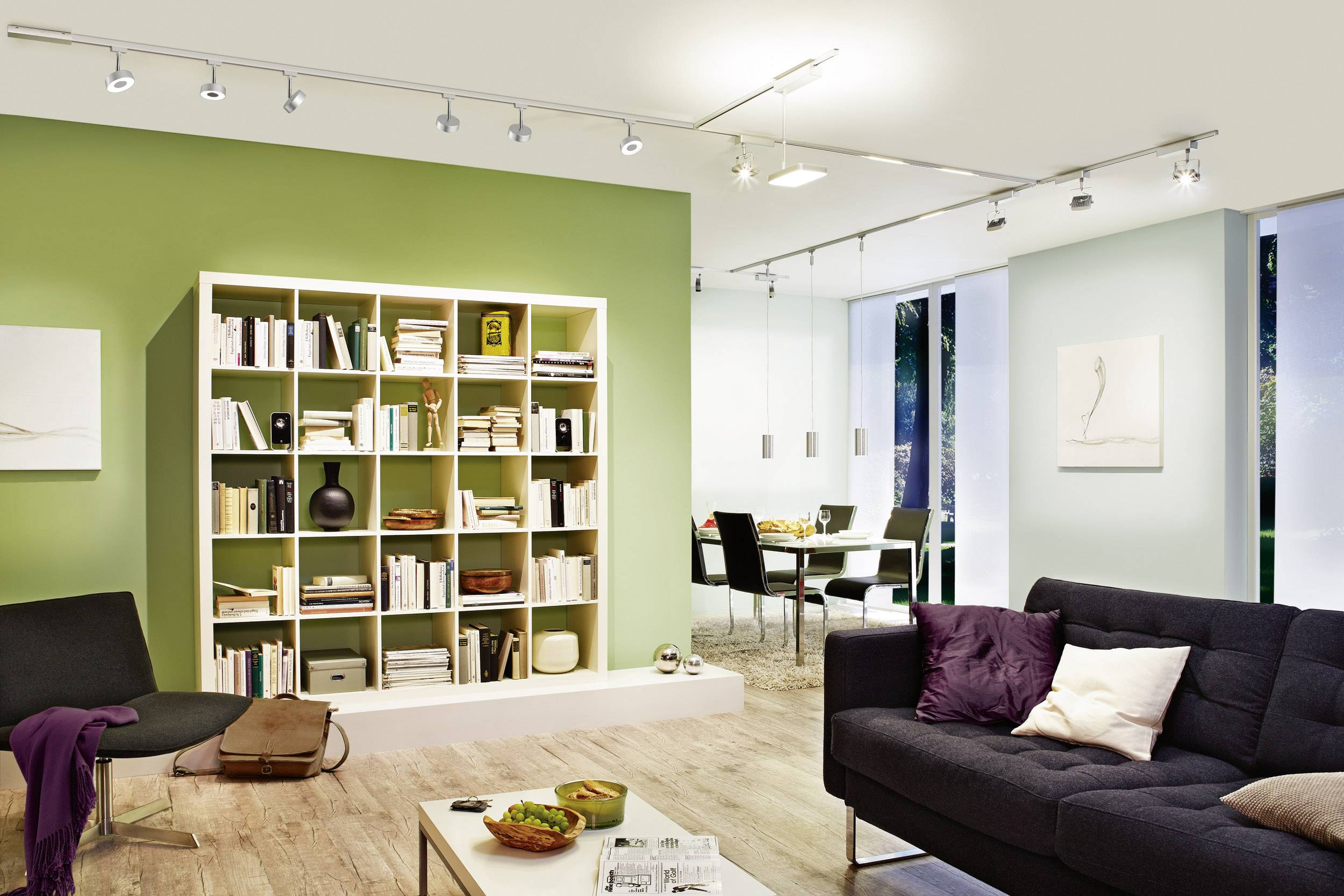 Paulmann Circle Hochvolt-Schienensystem-Leuchte URail LED fest eingebaut 5W LED Chrom (matt)