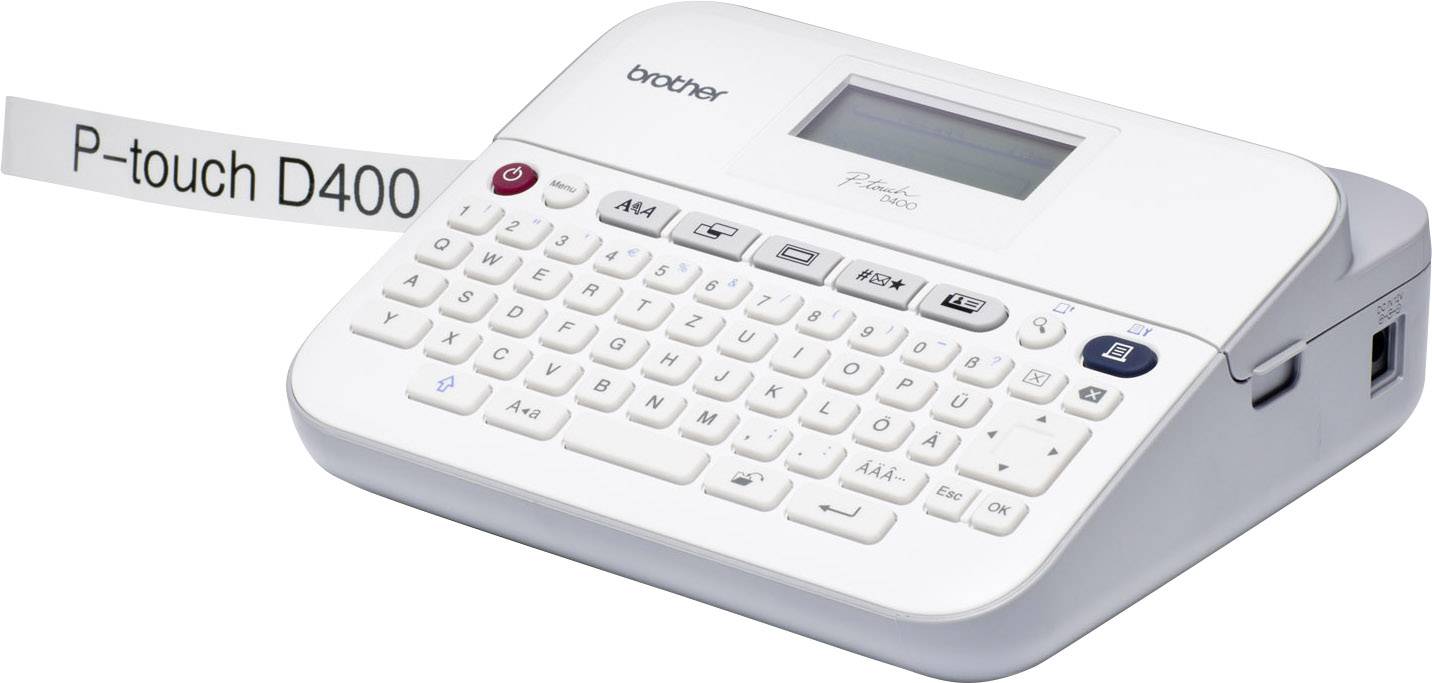 Brother P-touch D400 Beschriftungsgerät Geeignet für Schriftband: TZe 3.5 mm, 6 mm, 9 mm, 12 mm, 18mm