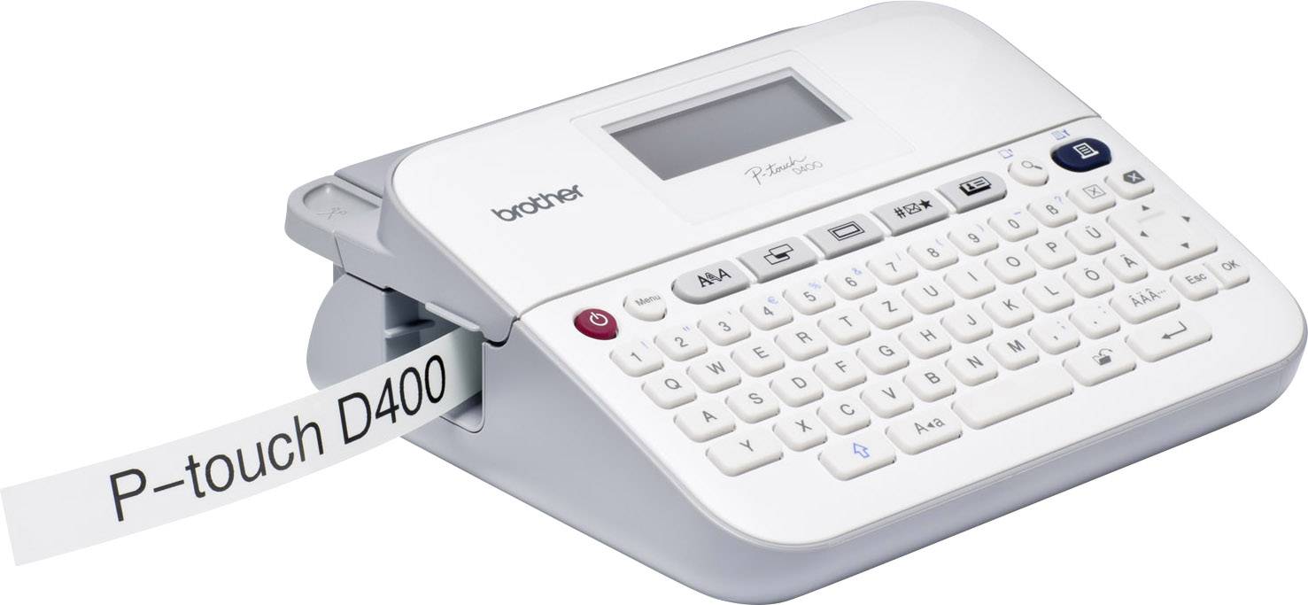 Brother P-touch D400 Beschriftungsgerät Geeignet für Schriftband: TZe 3.5 mm, 6 mm, 9 mm, 12 mm, 18 mm