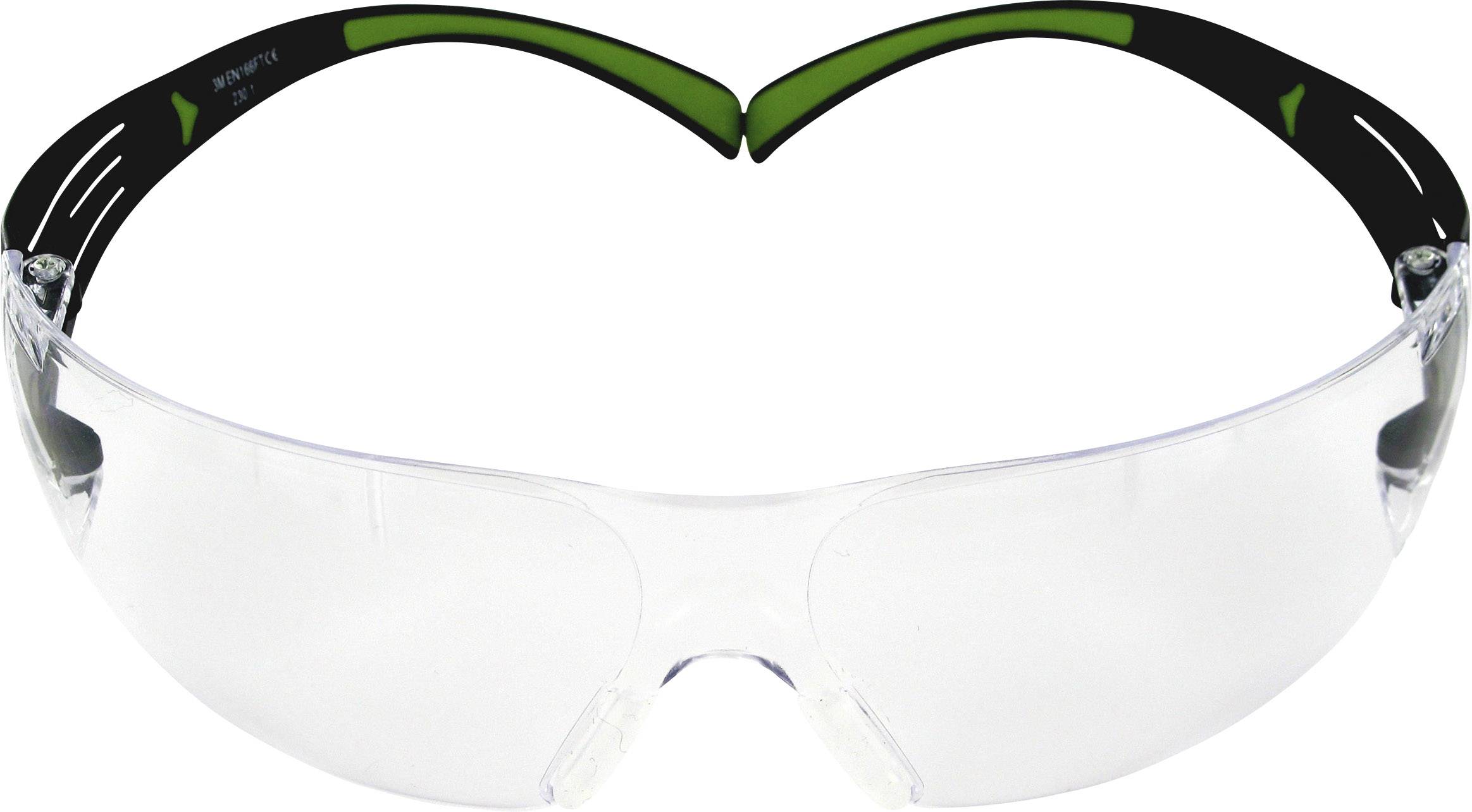 3M SecureFit 400 SF401AF Schutzbrille Schwarz, Grün