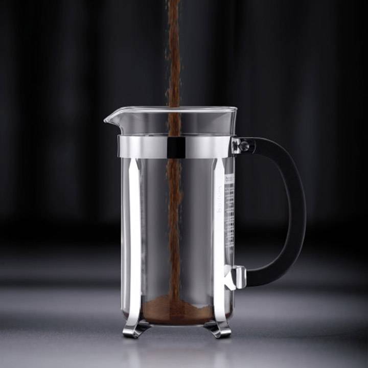 Bodum CHAMBORD Kaffeebereiter Transparent, Silber (glänzend) Fassungsvermögen Tassen=3