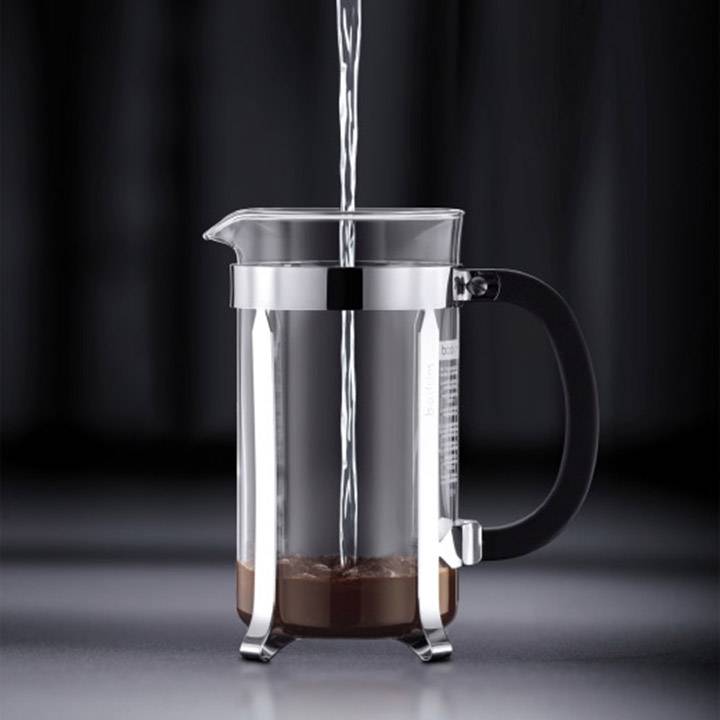 Bodum CHAMBORD Kaffeebereiter Transparent, Silber (glänzend) Fassungsvermögen Tassen=3