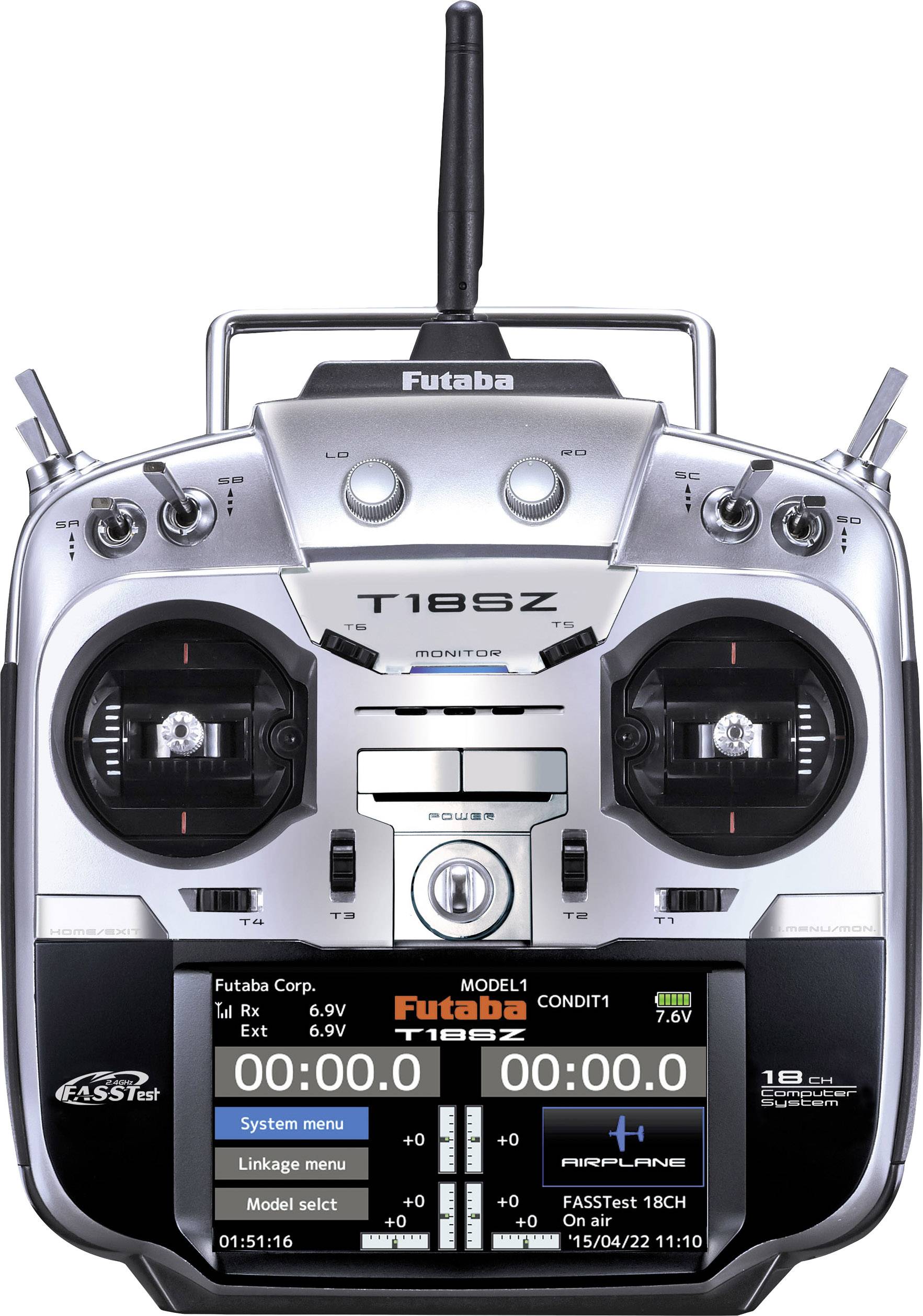 Futaba T18SZ Hand-Fernsteuerung 2,4 GHz Anzahl Kanäle: 18 inkl. Empfänger