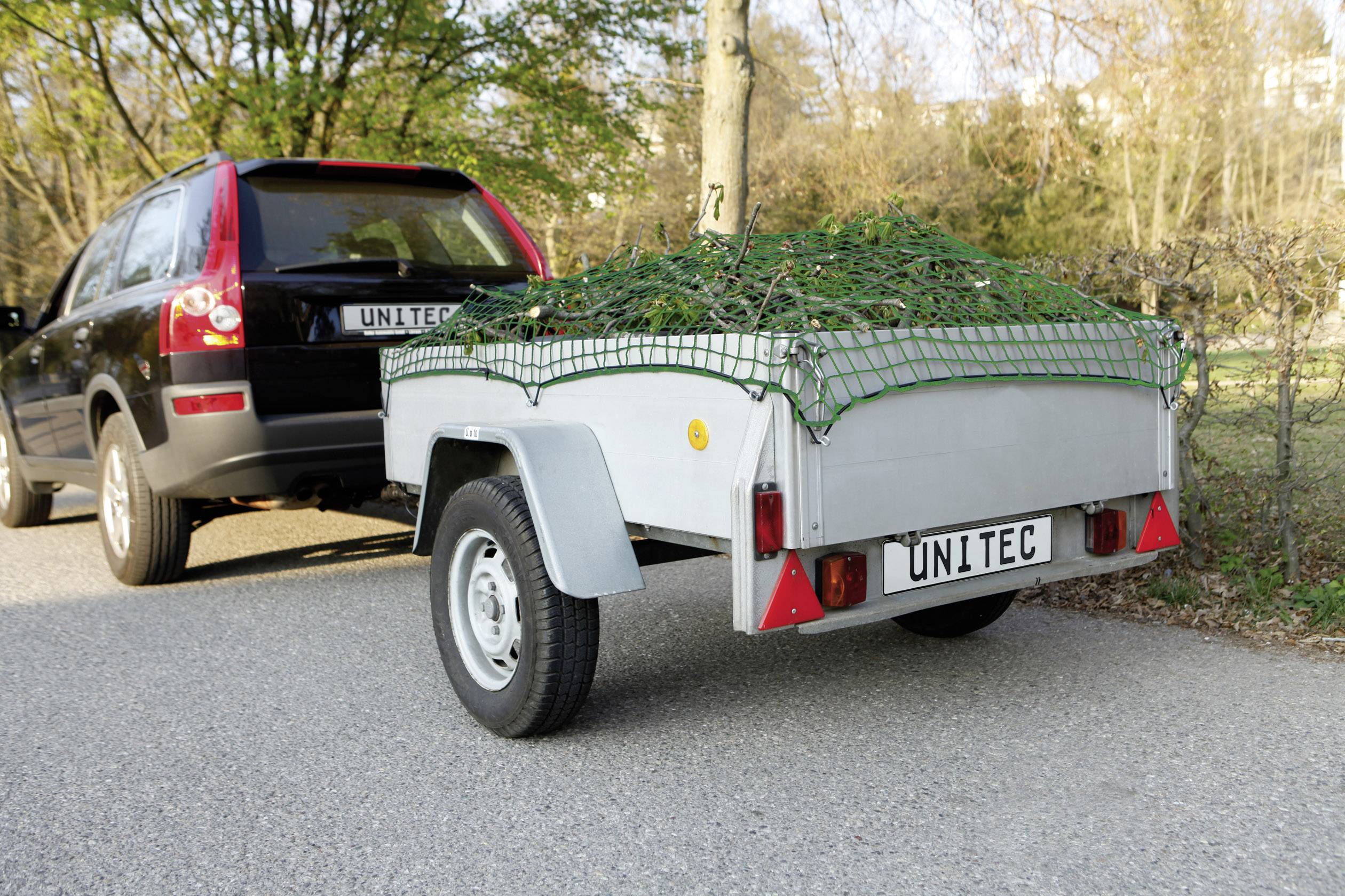 Unitec 10299 Anhängernetz (L x B) 2.20 m x 1.50 m Mit Gummispannband
