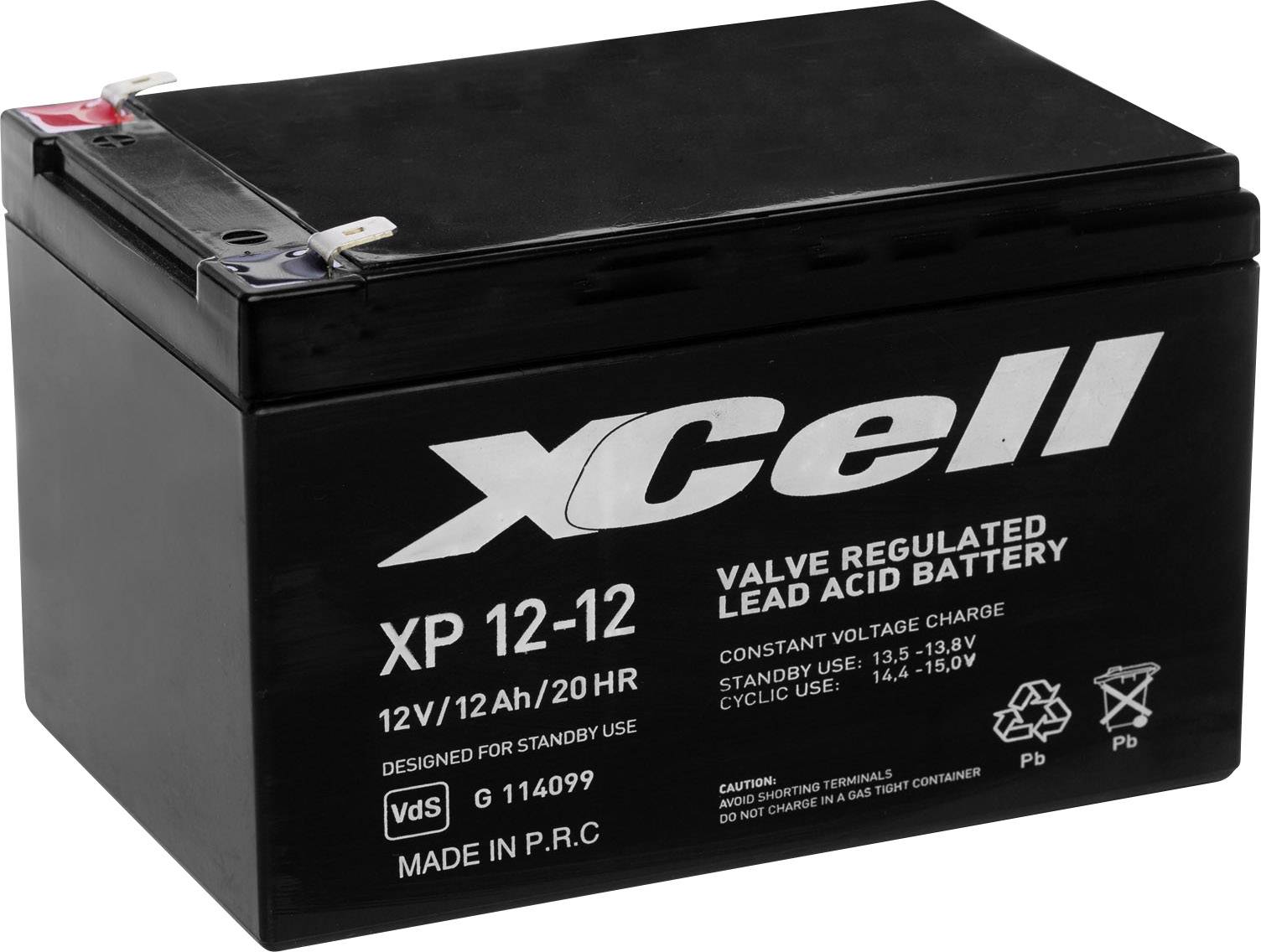 XCell XP1212 XCEXP1212 Bleiakku 12 V 12 Ah Blei-Vlies (AGM) (B x H x T) 151 x 101 x 98 mm Flachstec