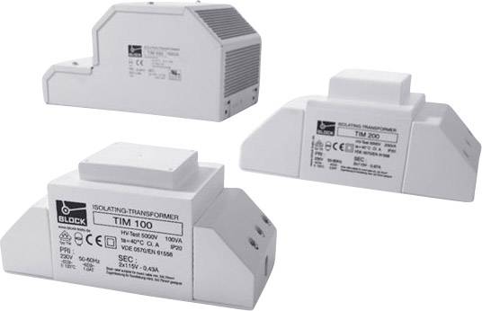 Block TIM 1000 Trenntransformator 1 x 230 V/AC 2 x 115 V/AC 1000 VA 4.34 A