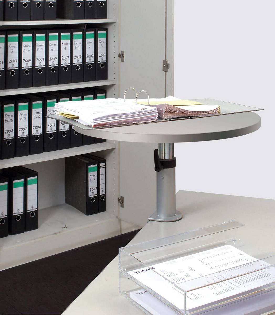 Maul Tischpult Silber 9301182 Farbe der Tischplatte: Grau höhenverstellbar, mit Tischklemme max. Höhe: 43 cm