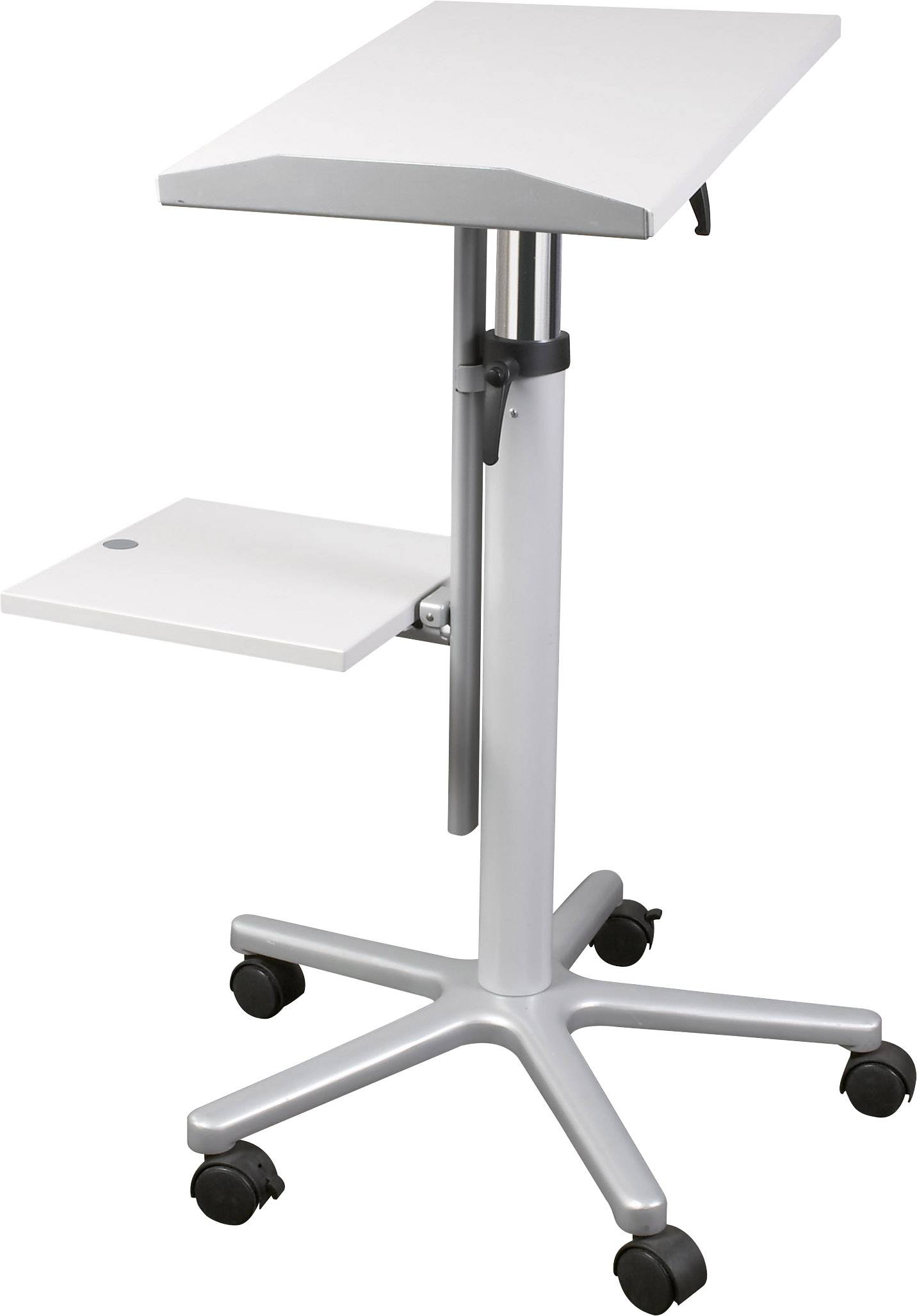 Beamertisch melaminharzbeschichtet grau ohne Zubehör