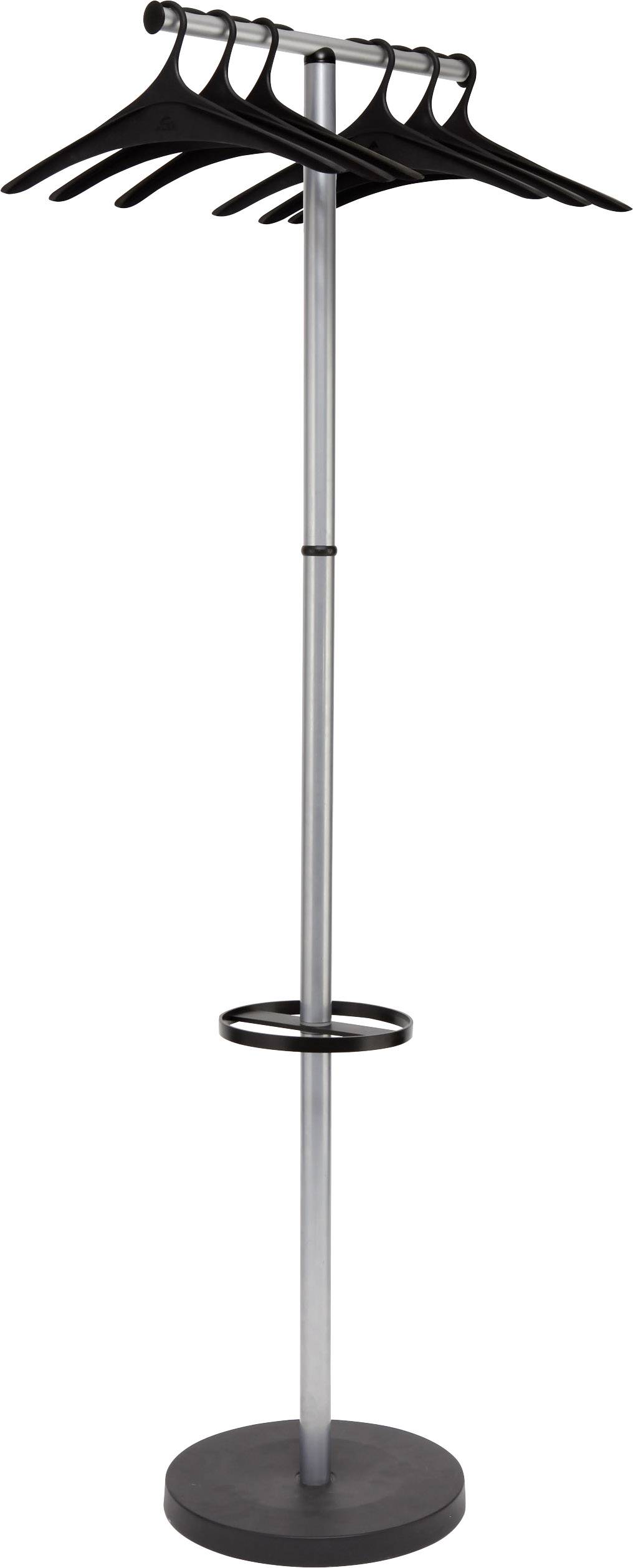 Garderobe Wavy2 174cm silber mit 6 Bügeln