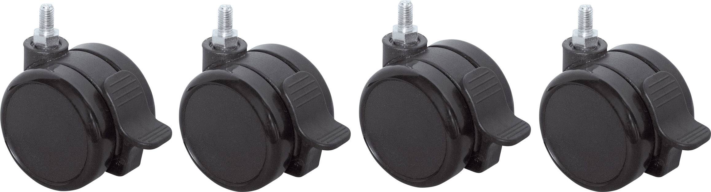 Maul Rollen für Moderationstafel Schwarz Kunststoff 6387190