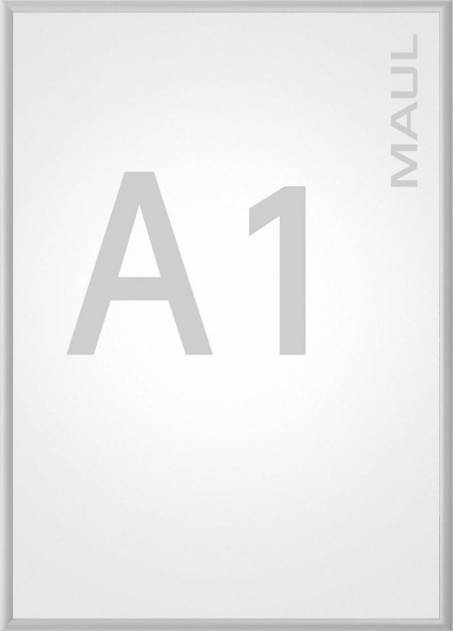 Ein leeres Plakat im Hochformat mit der Aufschrift 'A1' in der Mitte und 'MAUL' an der Seite.