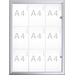 Maul Schaukasten MAULAdvanced Verwendung für Papierformat: 9 x DIN A4 Außenbereich 6973908 Aluminium Silber 1St.