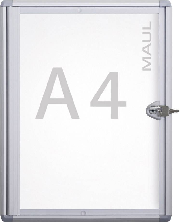 Maul Schaukasten MAULextraslim Verwendung für Papierformat: 1 x DIN A4 Innenbereich 6820108 Aluminium Silber 1St.