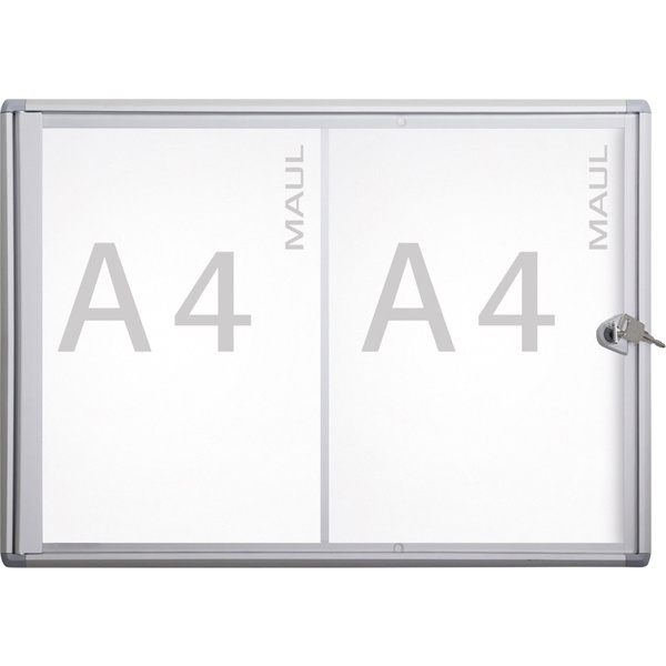 Maul Schaukasten MAULextraslim Verwendung für Papierformat: 2 x DIN A4 Innenbereich 6820208 Aluminium Silber 1 St.