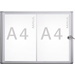 Maul Schaukasten MAULextraslim Verwendung für Papierformat: 2 x DIN A4 Innenbereich 6820208 Aluminium Silber 1St.