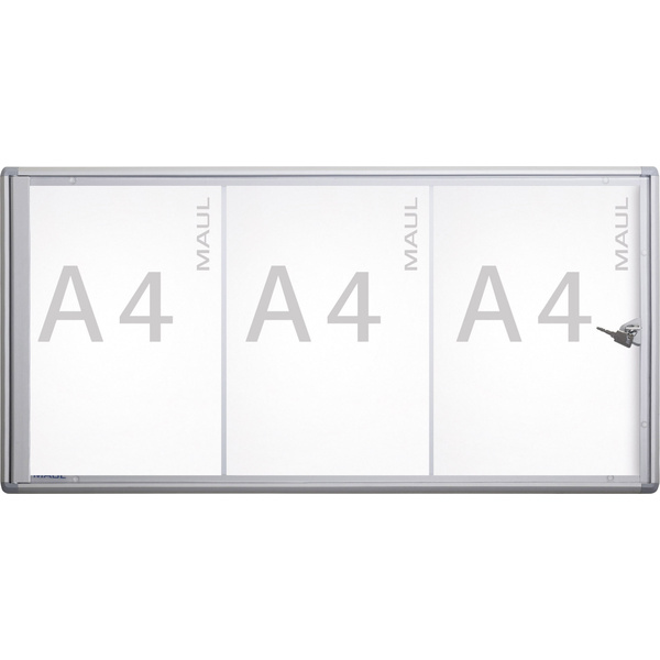 Maul Schaukasten MAULextraslim Verwendung für Papierformat: 3 x DIN A4 Innenbereich 6820308 Aluminium Silber 1St.