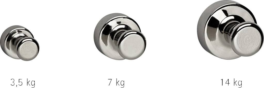 Maul Neodym Magnet (Ø x H) 20mm x 24mm Kegel Silber 4 St. 6168896