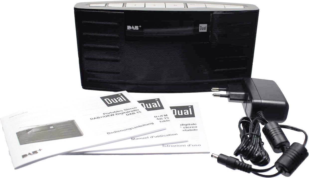 Dual DAB 15 Kofferradio DAB+, UKW   wiederaufladbar Schwarz