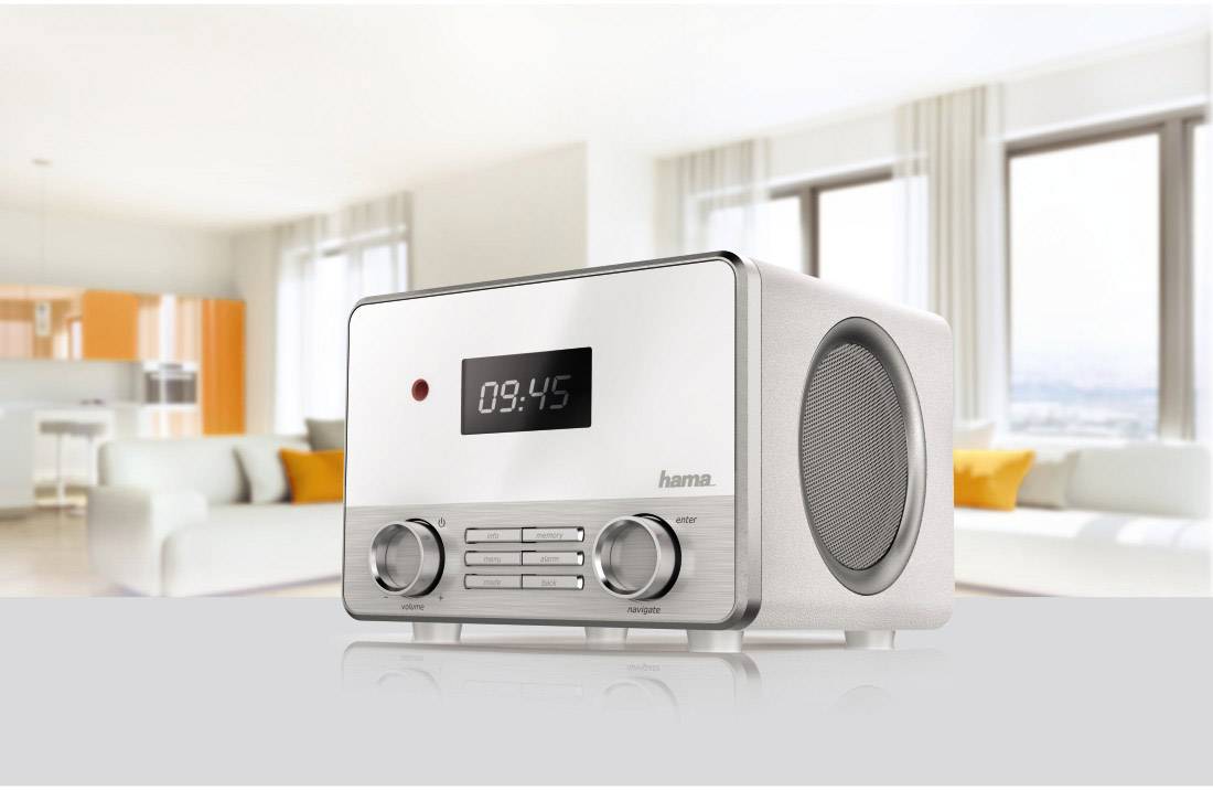 Hama IR111 Internet Tischradio Internet AUX, Internetradio, USB  Spotify Weiß