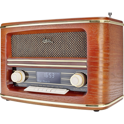 Dual NR 1 DAB Nostalgie Radio Tischradio DAB+, UKW Holz