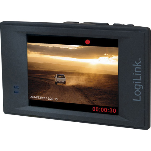 LogiLink UA0221 Dashcam Blickwinkel horizontal max.=120 ° 12 V  Akku, Display, Mikrofon