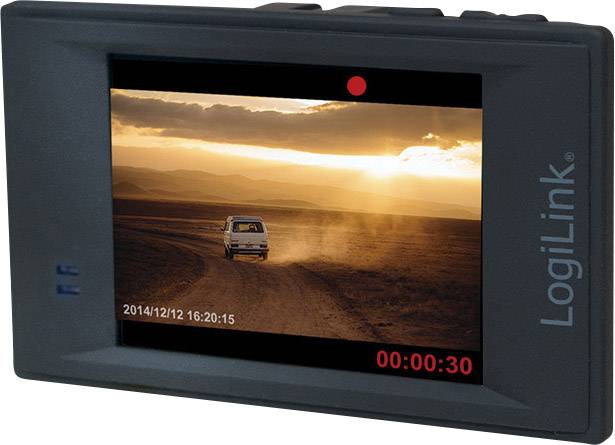 LogiLink UA0221 Dashcam Blickwinkel horizontal max.=120 ° 12 V  Akku, Display, Mikrofon