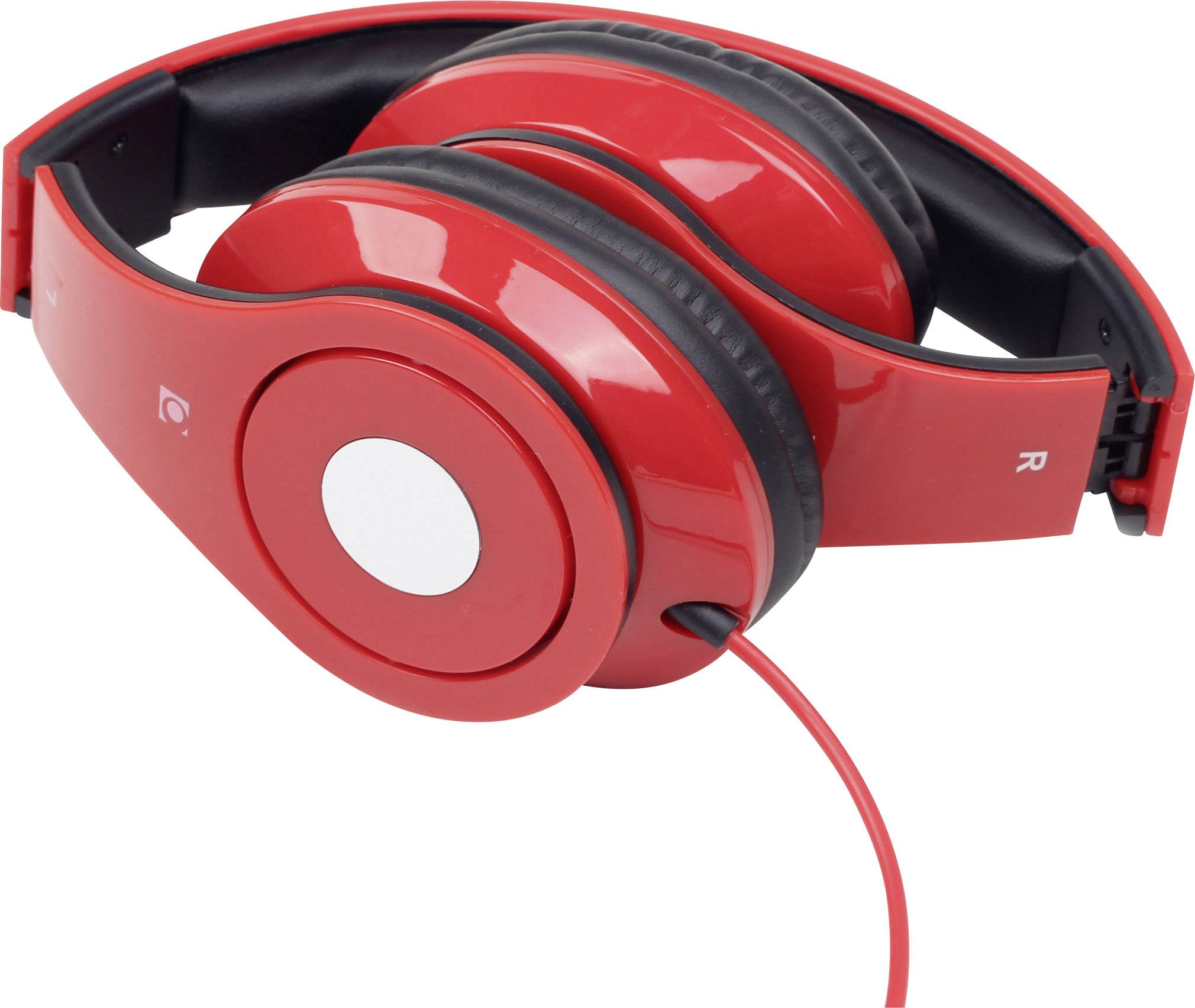 Gembird Detroit On Ear Kopfhörer kabelgebunden Rot Faltbar, Headset