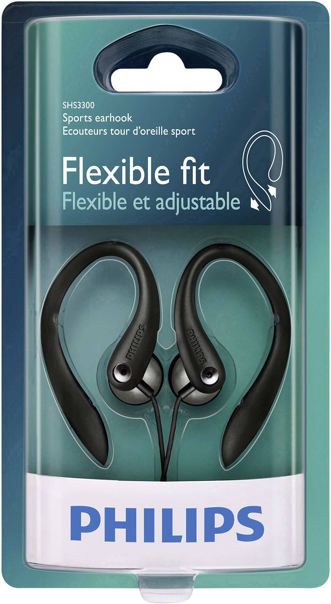 Philips SHS3300BK/10 In Ear Kopfhörer In Ear Ohrbügel Schwarz