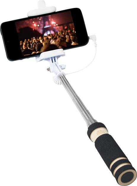 LogiLink BT0036 Selfie Stick 8.7 cm Schwarz, Chrom inkl. Tasche