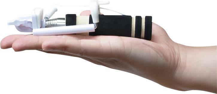 LogiLink BT0036 Selfie Stick 8.7 cm Schwarz, Chrom inkl. Tasche