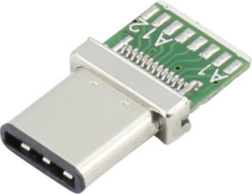 TRU Components USB-C® Stecker 3.1 w/PCB Stecker, gerade Inhalt: 1St.