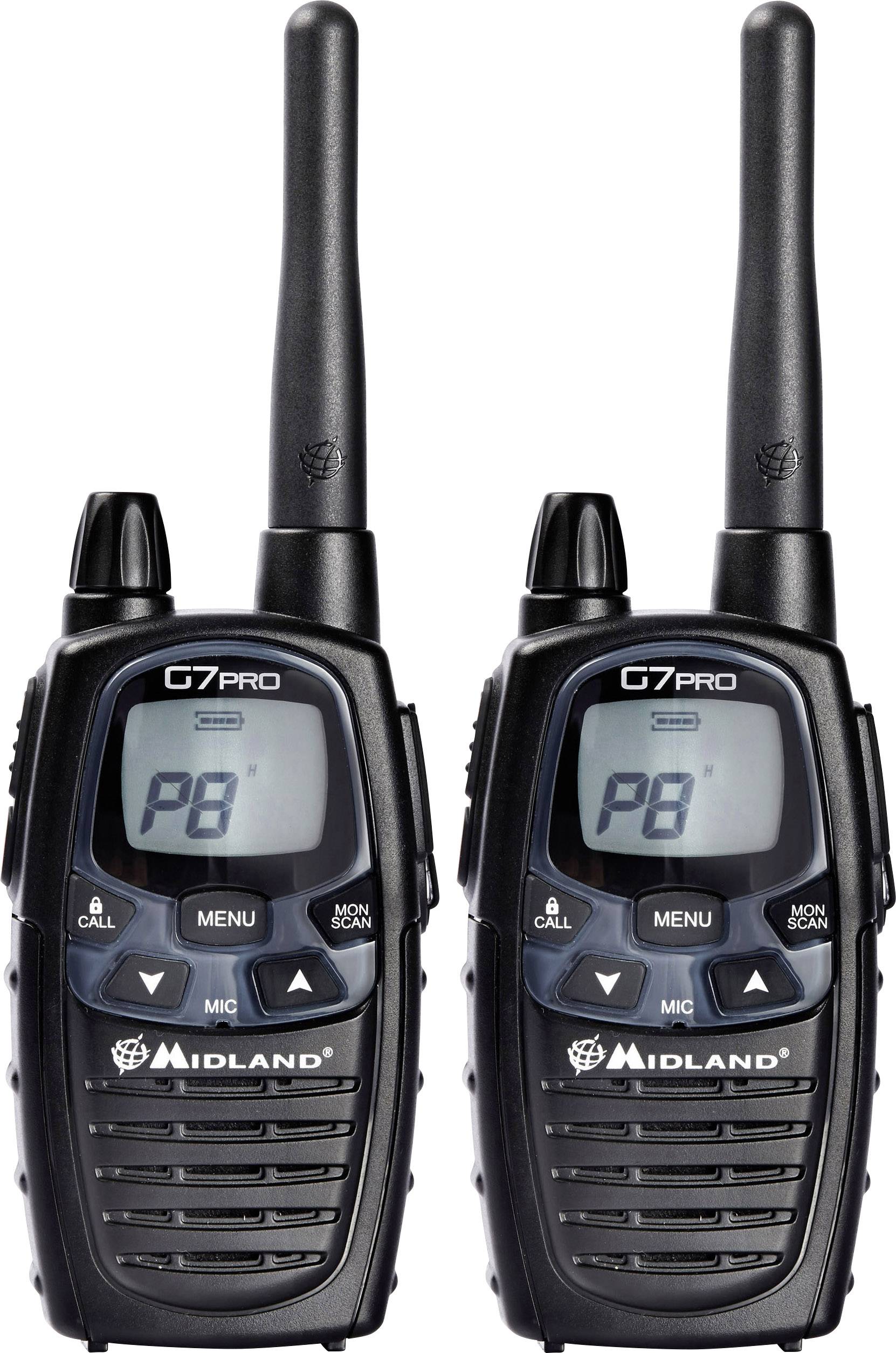 Midland G7 Pro Twin C1090.06 PMR/LPD-Handfunkgerät 2er Set