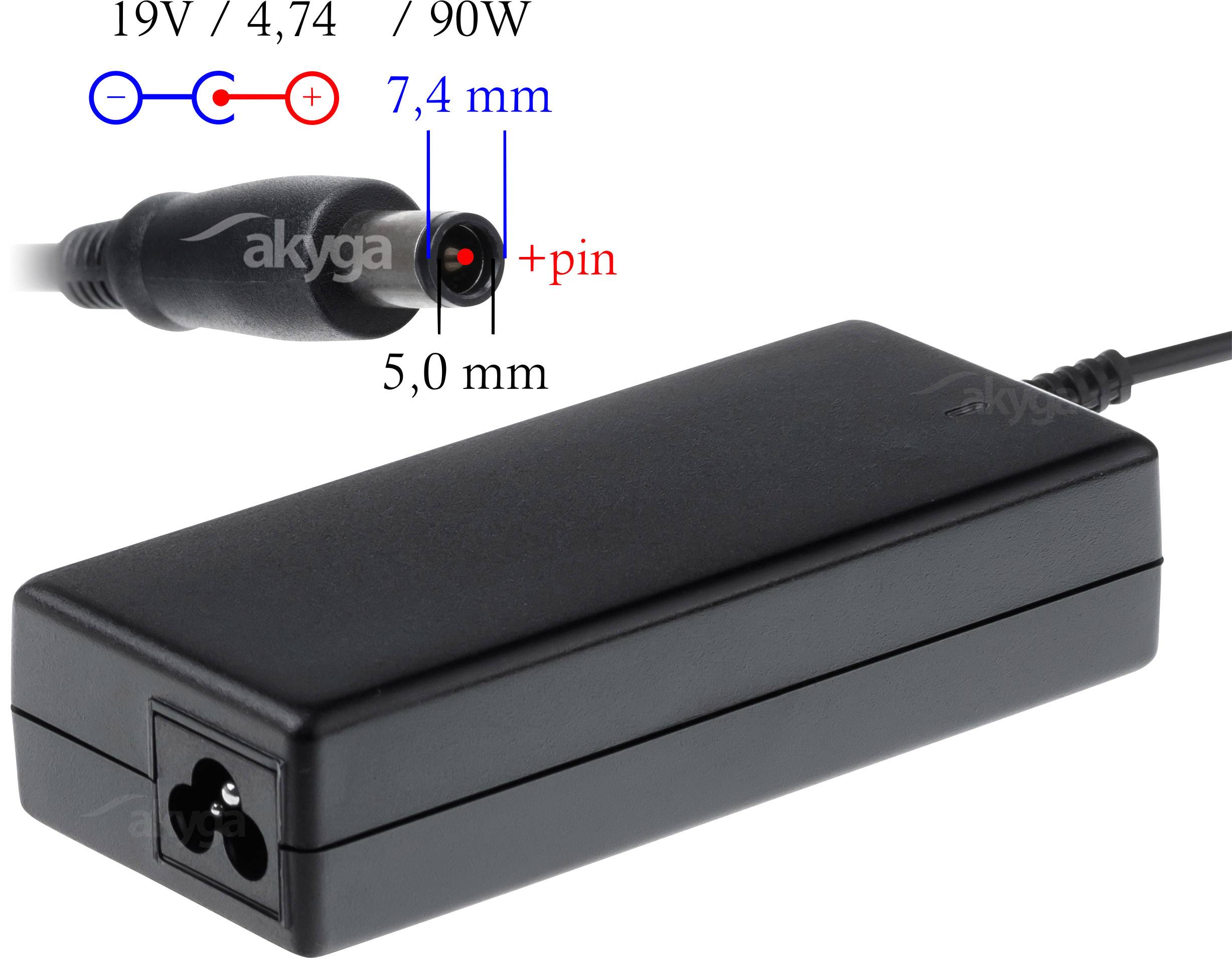 Akyga AK-ND-04 Notebook-Netzteil 90 W 19 V 4.74 A