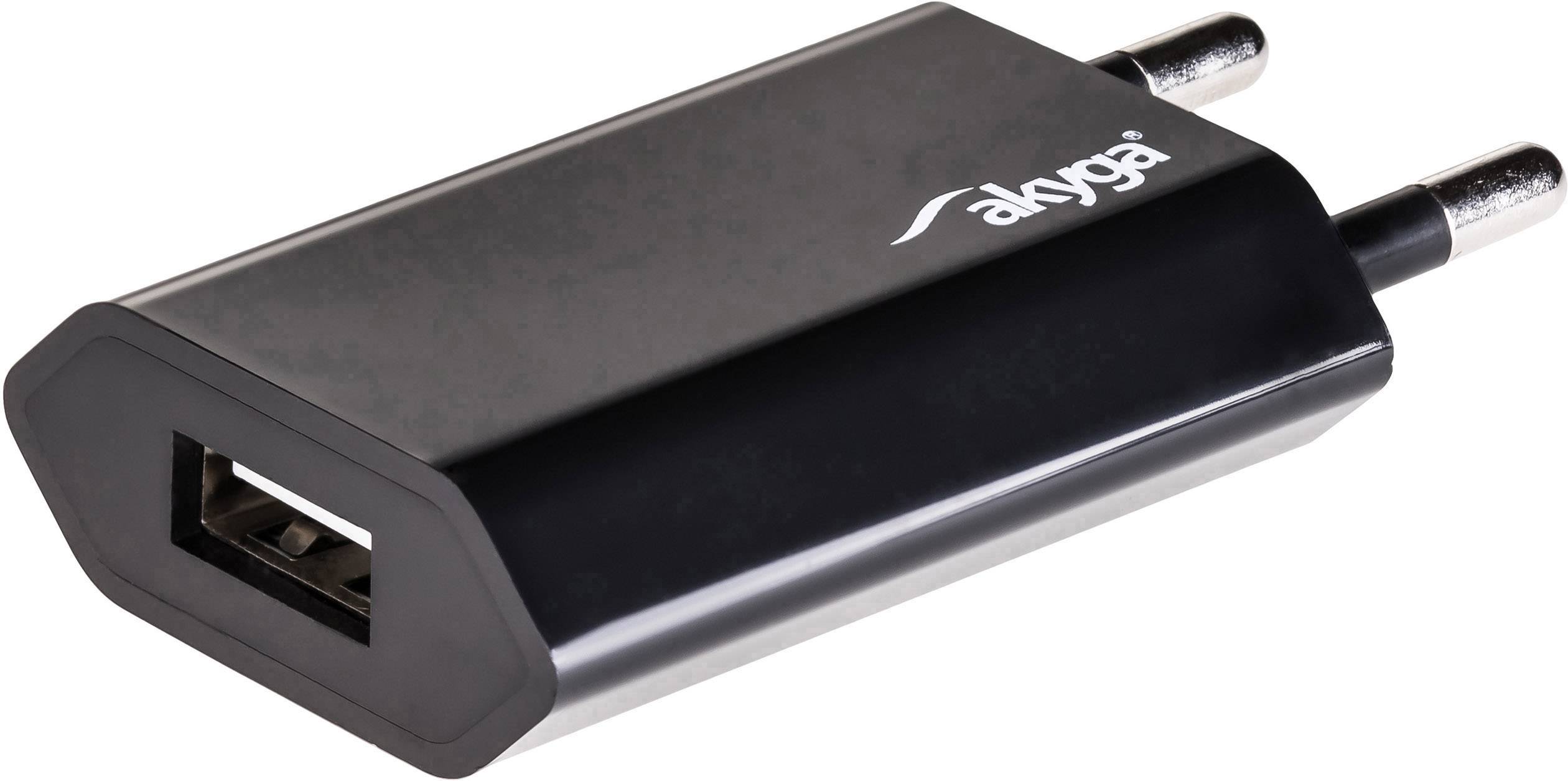 Akyga AK-CH-03BK USB Ladegerät 5W 1x USB-A Schwarz Innenbereich