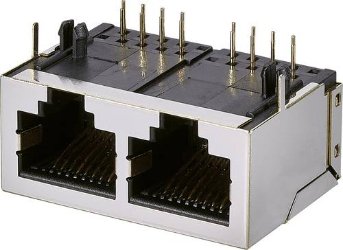 EDAC Modular-Einbaubuchse 2 Port, CAT 5 Buchse, Einbau horizontal Pole: 8P8C A00-216-262-450 Metall