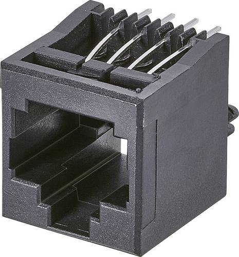 EDAC Modular-Einbaubuchse, 1 Port, CAT 5 Buchse, Einbau horizontal Pole: 8P8C A00-108-620-450 Schwar