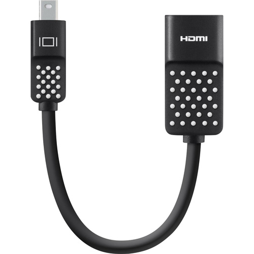 Belkin F2CD079bt DisplayPort / HDMI Adapter [1x Mini-DisplayPort Stecker - 1x HDMI-Buchse] Schwarz 12.00cm