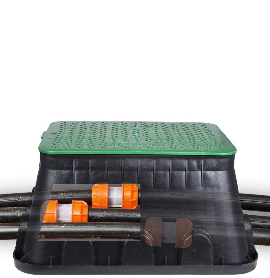 Heitronic 21042 Bodeneinbaudose Schwarz, Grün