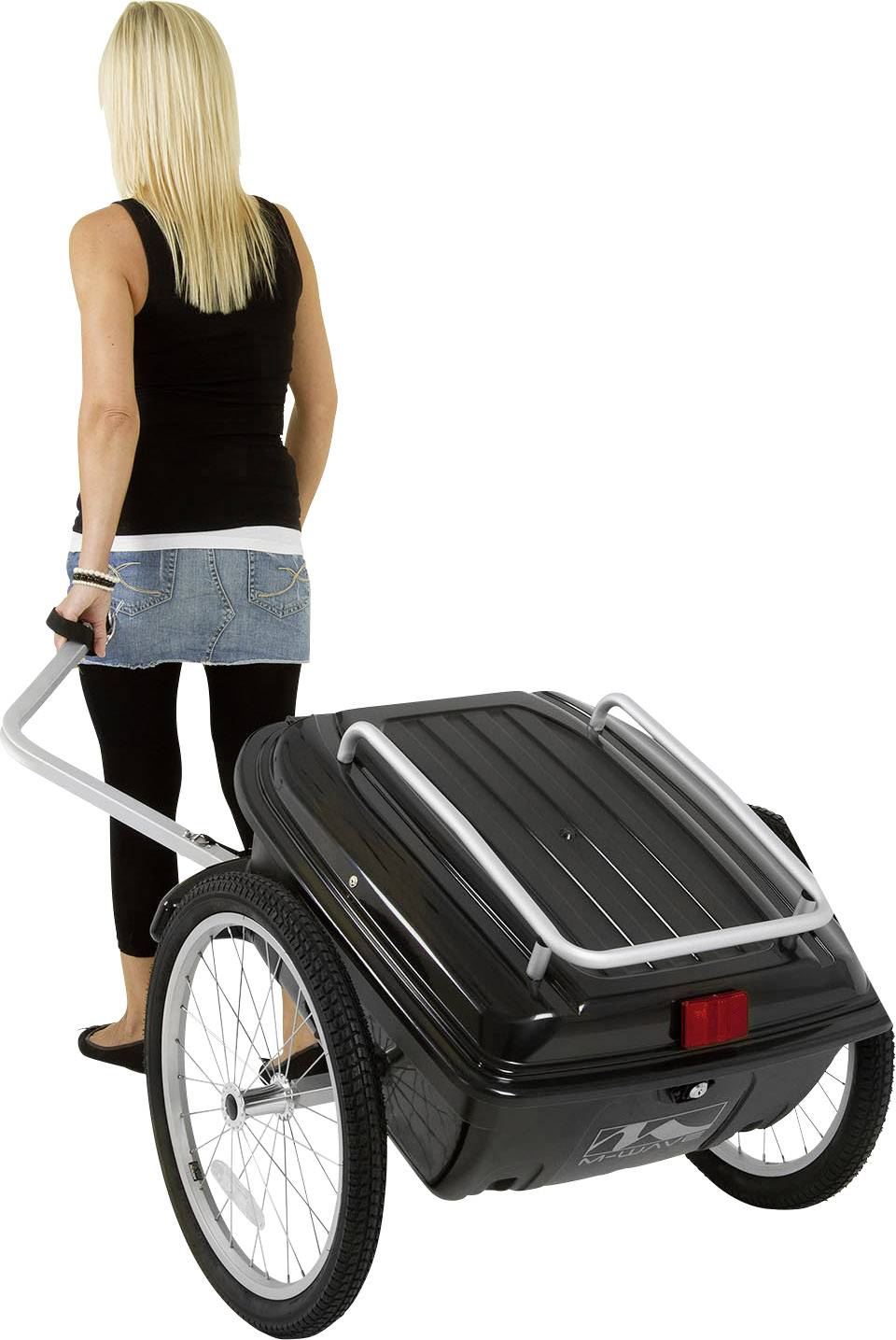 M-Wave Carry all Box 640094 Lasten Fahrradanhänger Schwarz