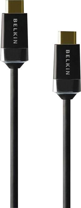 Belkin HDMI Anschlusskabel HDMI-A Stecker, HDMI-A Stecker 1.00 m Schwarz HDMI0018G-1M vergoldete Steckkontakte HDMI-Kabel