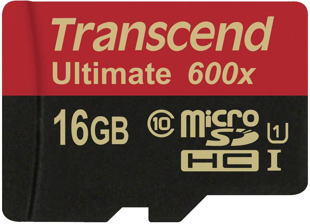 Transcend Ultimate (600x) microSDHC-Karte Industrial 16GB Class 10, UHS-I inkl. SD-Adapter
