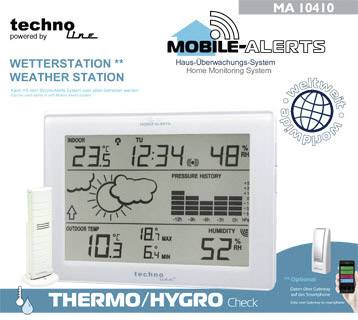 Techno Line Mobile Alerts MA 10410 Mobile Alerts MA 10410 Funk-Wetterstation Anzahl Sensoren max. 1
