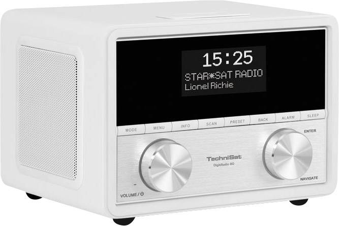 TechniSat DigitRadio 80 DAB+ Radiowecker AUX, DAB+, UKW Weiß digitalo