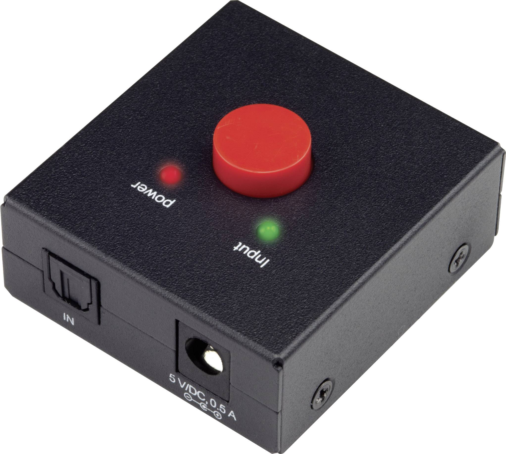 SpeaKa Professional 2 Port Toslink-Splitter Schwarz