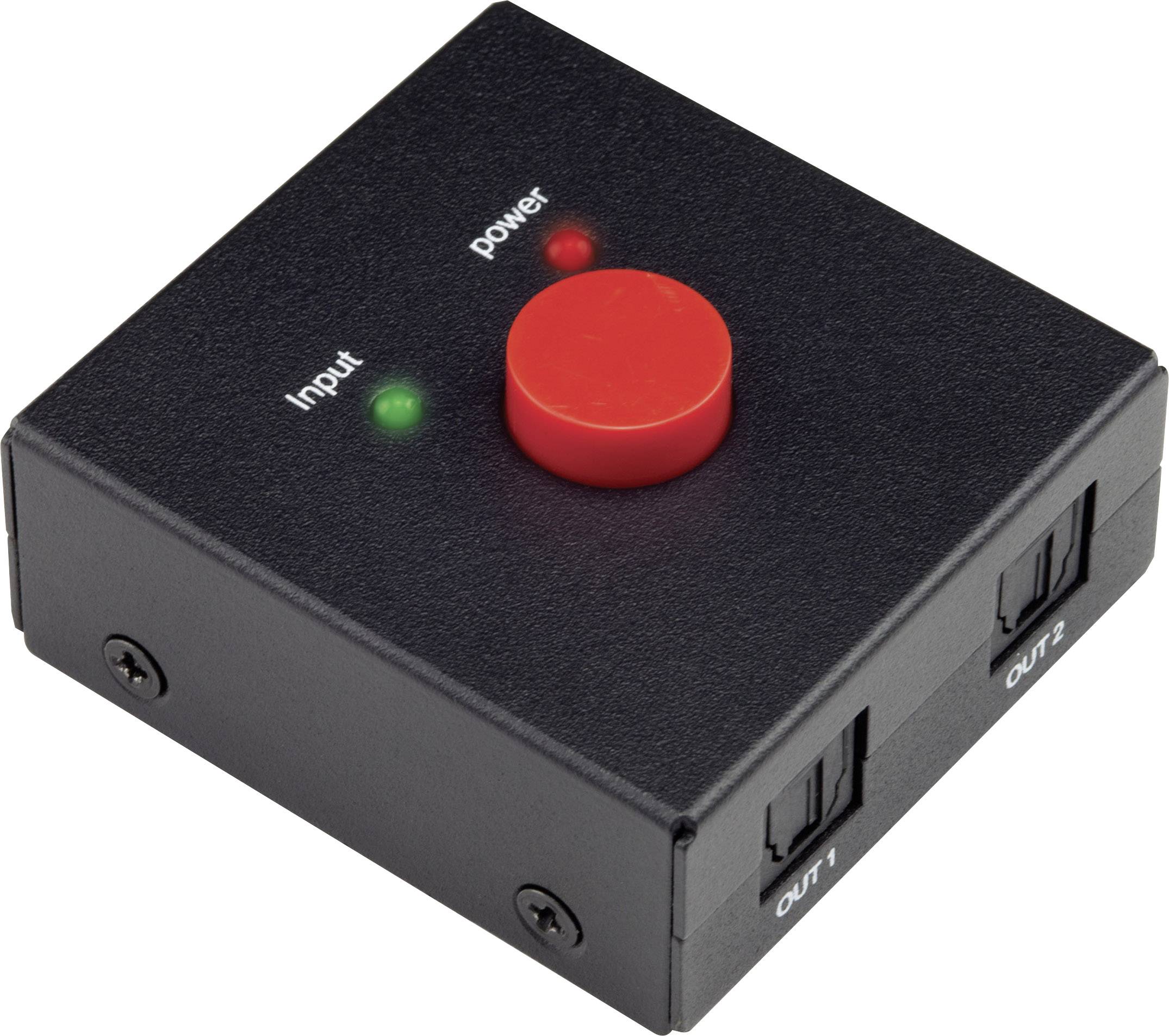 SpeaKa Professional 2 Port Toslink-Splitter Schwarz