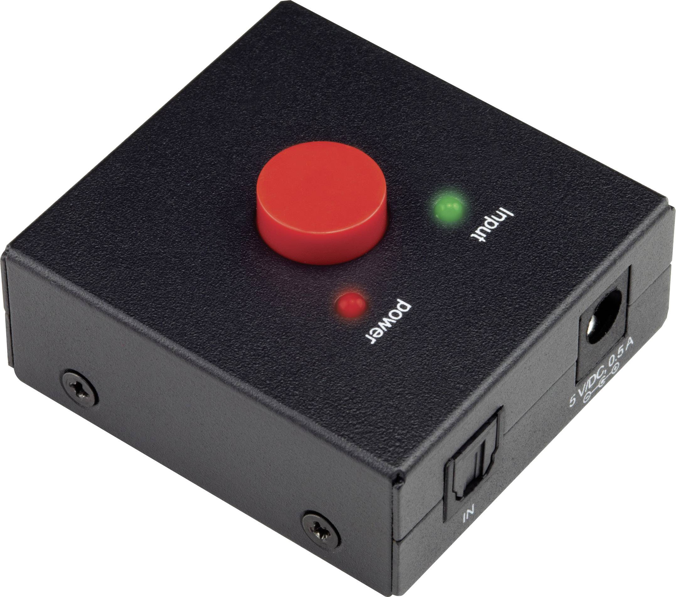 SpeaKa Professional 2 Port Toslink-Splitter Schwarz