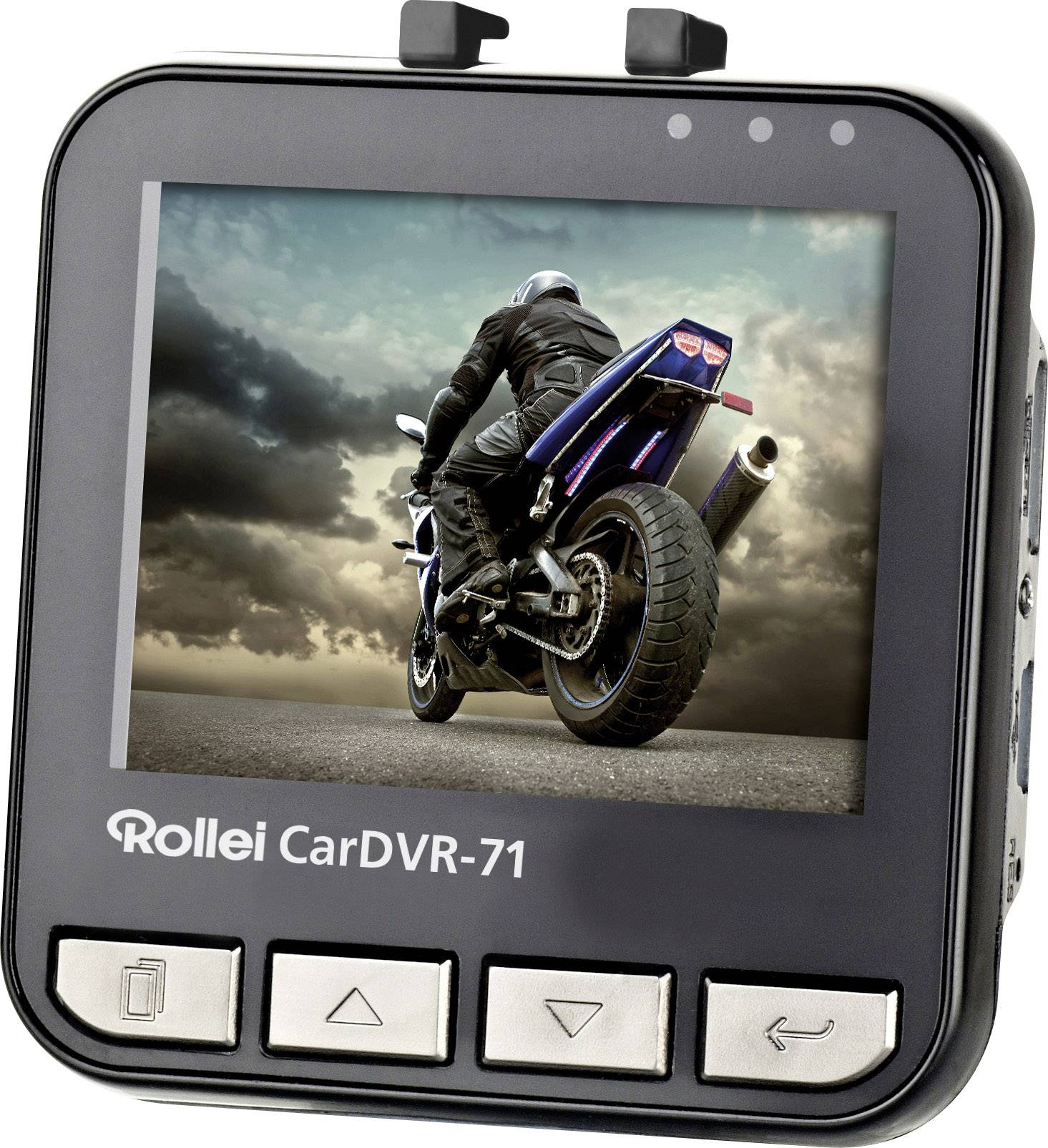 Rollei DVR-71 Dashcam Blickwinkel horizontal max.=120° 12V Akku, Display, Mikrofon