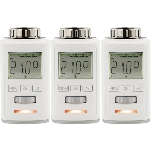 HT100 Sygonix 700100416-3 Thermostat de radiateur électronique jeu de 3 8 à 28 °C